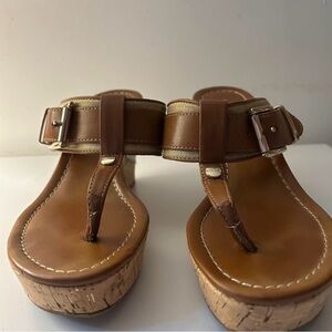 Tommy Hilfiger Brown Leather Sandals